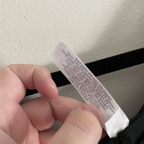 Cacique 18/20 Black Gold Metallic Lace Mesh Sheer Gothic Long Sleeve Bodysuit - Picture 10 of 12